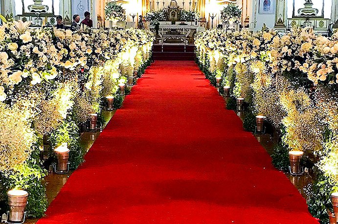 Passadeira vermelha para evento