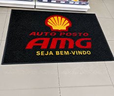 Tapete personalizado com logo para entrada de empresa