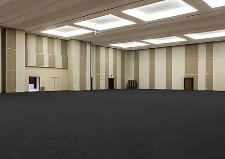 Carpete e Forração para Eventos e Feiras em evento ou feira sob medida em imagem de referência da Real Tapetes